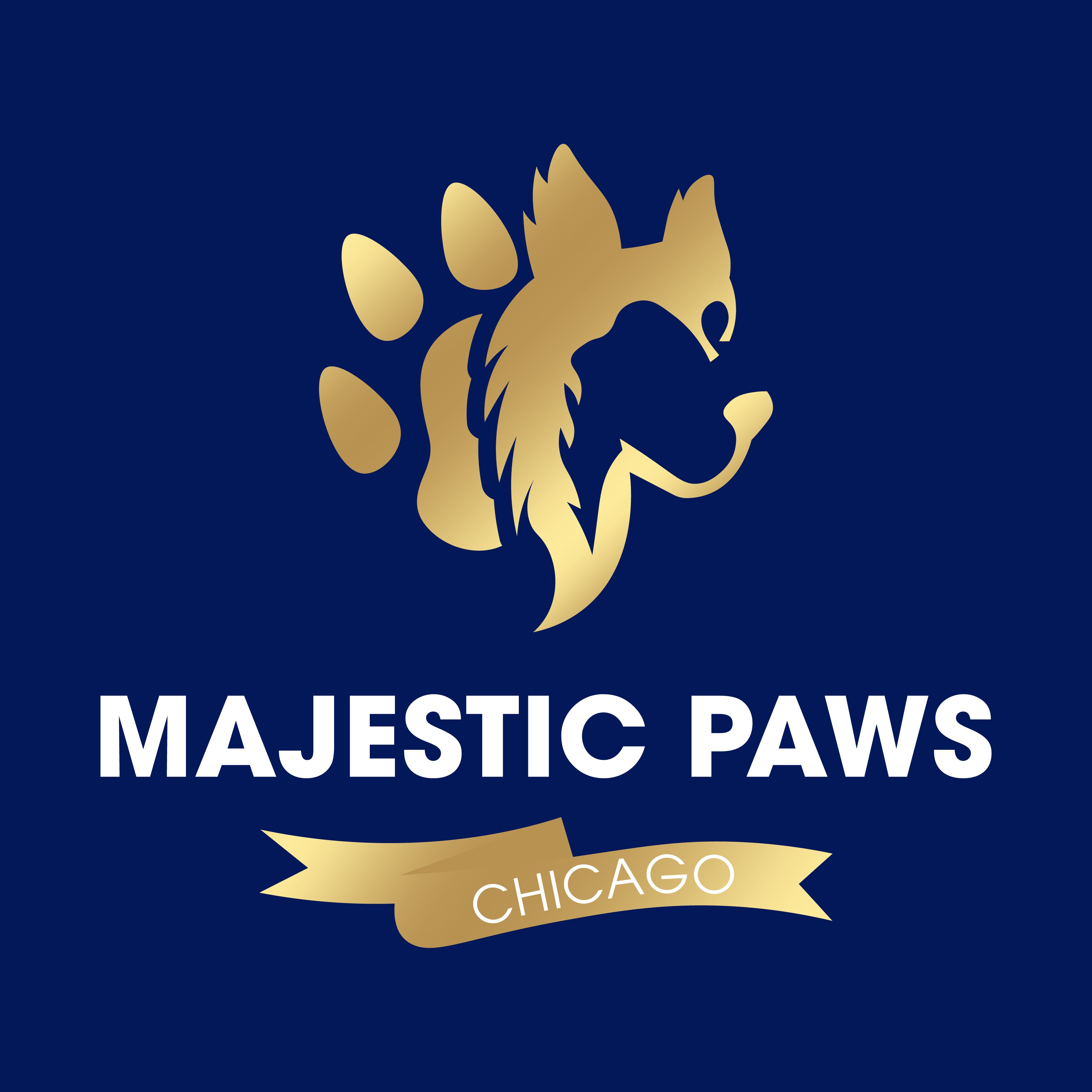 Majestic Paws husky logo