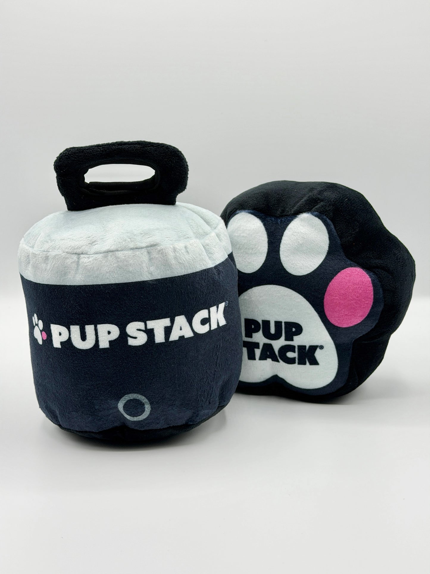 Pup Stack Plush - Black + Paw Combo